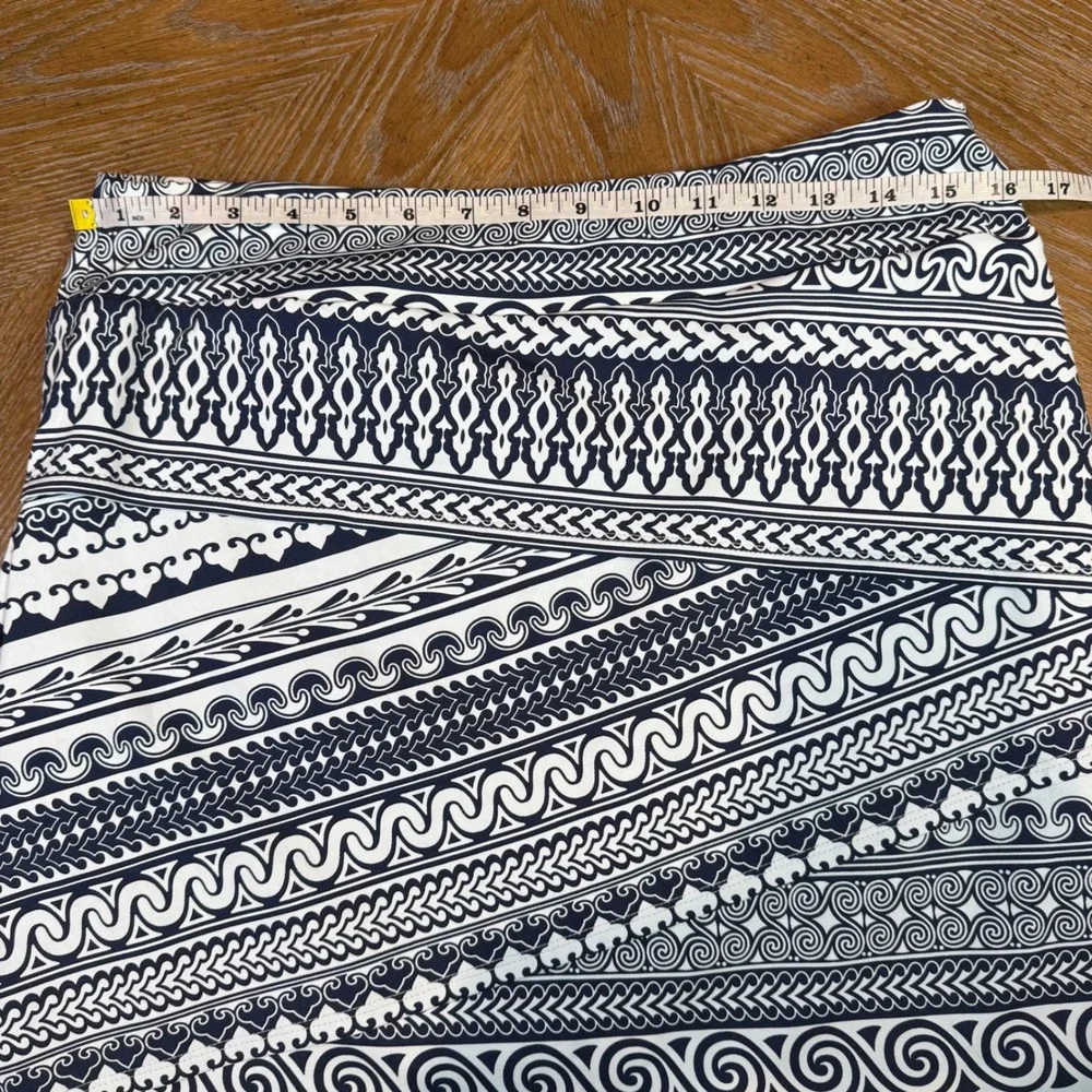 J McLaughlin Nicola Catalina Cloth Layered‎ Skirt Blue White Size Medium
